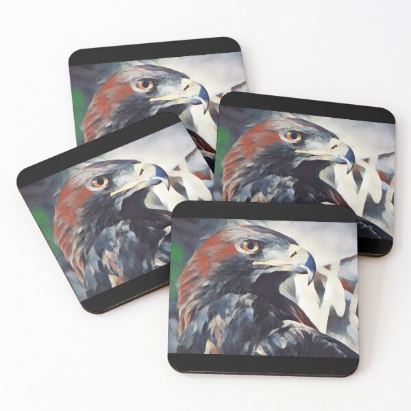 Item preview, Golden Eagle Head Focus - Oil Painting Style designed and sold by MakersKeystone.