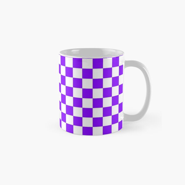 Halloween Orange and Black Checkerboard Pattern SM Coffee Mug by