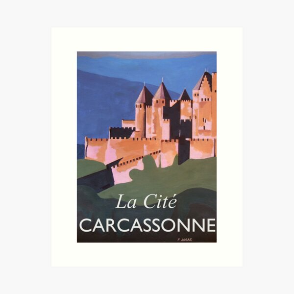 Item preview, Medieval Carcassonne French city Art Deco style designed and sold by Fizpop.