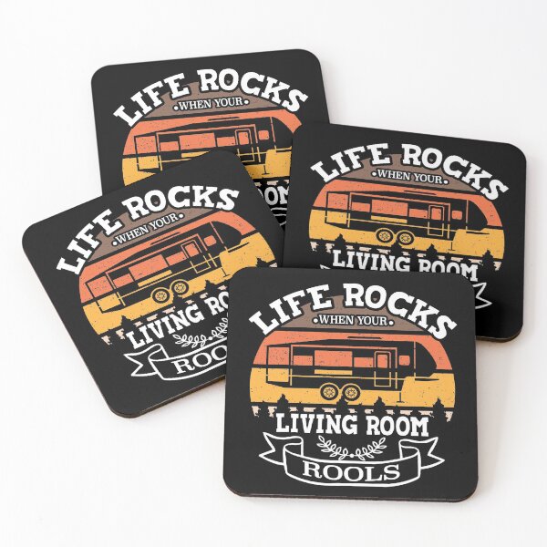 Item preview, Life Rocks When Your Living Room Rolls Funny Illustration Camper Van designed and sold by KO-Design.