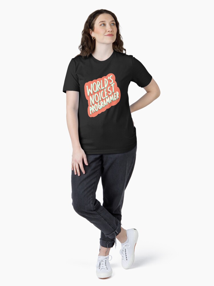 Thumbnail 4 of 7, Essential T-Shirt, World’s Noicest Programmer designed and sold by thecodedose.