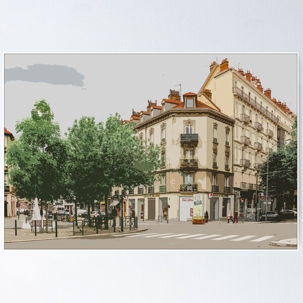 City Atmosphere — Grenoble. Wall Art. Poster