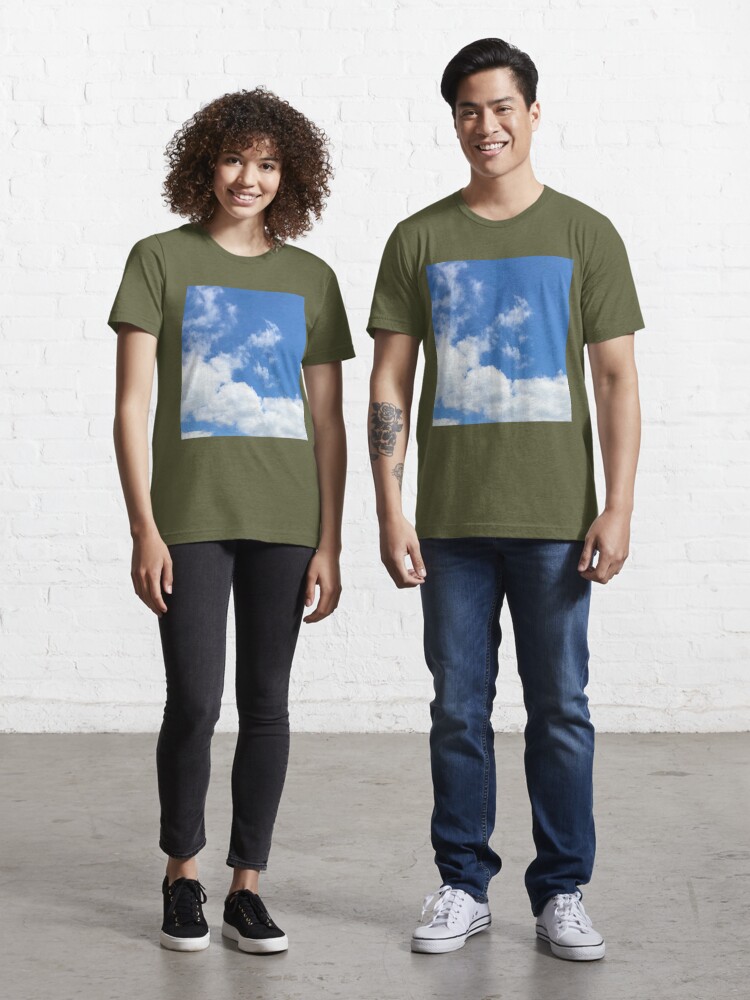 so beautiful aesthetic sky clouds, blue sky with clouds Essential T-Shirt  for Sale by Barolina