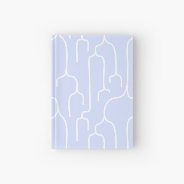Abstract Phylogenetic Tree White on Blue Hardcover Journal