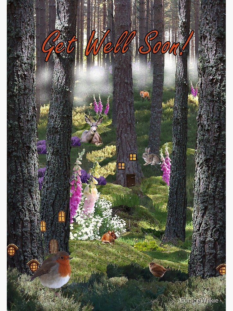 Thumbnail 2 of 2, Greeting Card, Summer Mist - Get Well Soon Card designed and sold by EuniceWilkie.