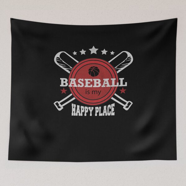 Item preview, Baseball is my happy place Gift Funny Quote designed and sold by dm4design.