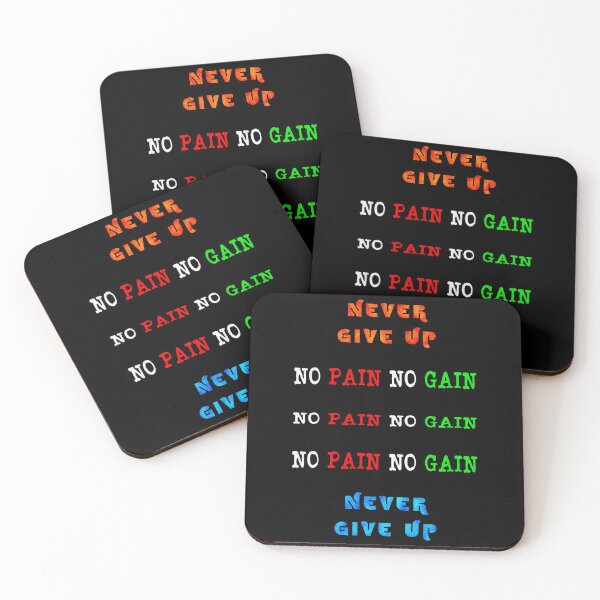 Item preview, No Pain No Gain and Never Give Up designed and sold by ak3shay.