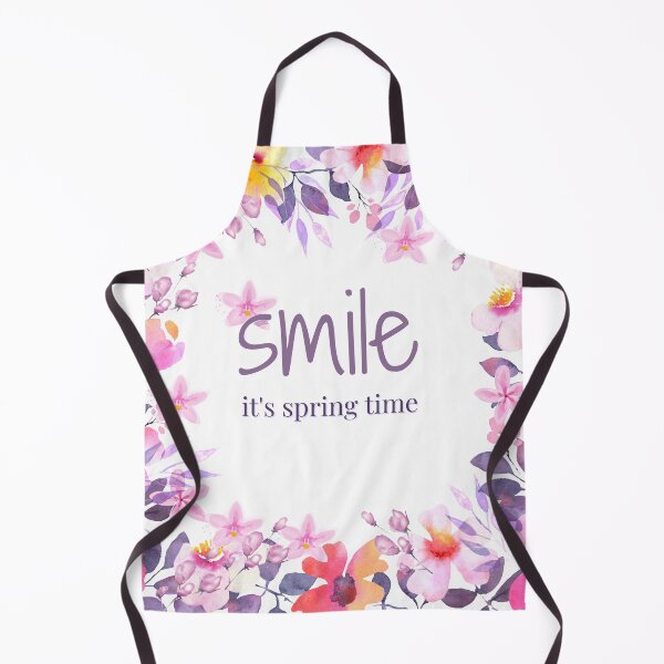Item preview, 'smile it's spring time'-inspiring quote designed and sold by ArtDesign-land.