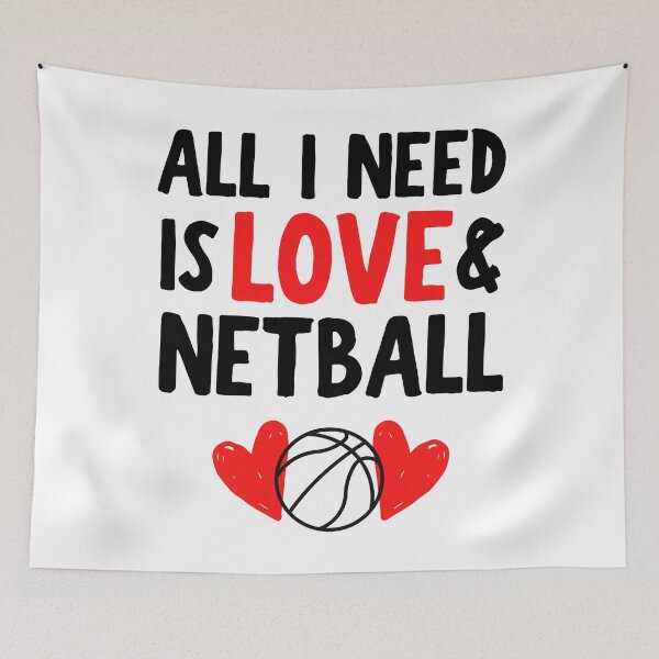 Item preview, All I need is love and netball designed and sold by TheGreenGoat.