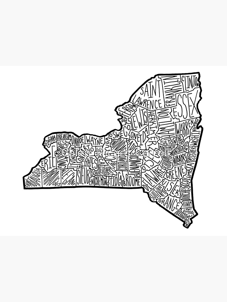 Upstate New York Outline Map Vector Image Cricut Cut (Download Now