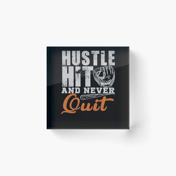 Item preview, Hustle Hit Never Quit - Baseball Gift Men Women designed and sold by dm4design.