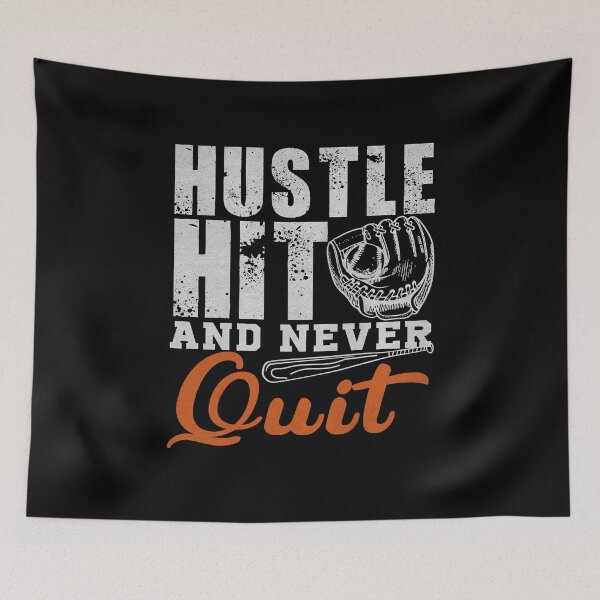 Item preview, Hustle Hit Never Quit - Baseball Gift Men Women designed and sold by dm4design.