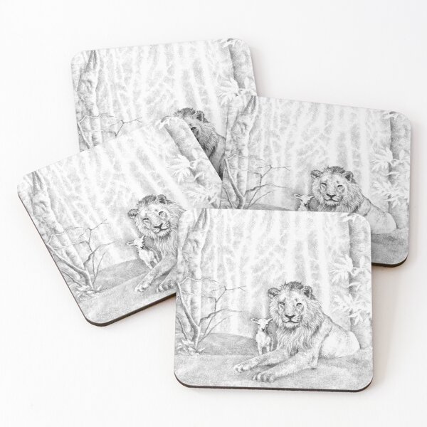 Item preview, The Lion and the Lamb - portrait mode designed and sold by HandsonHart.