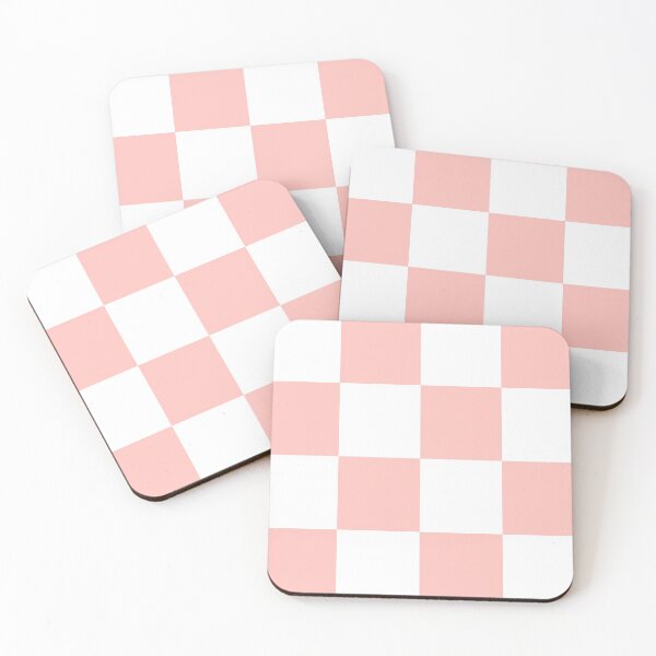 Item preview, Pastel Peach and White Checker Pattern designed and sold by Bumblefuzzies.
