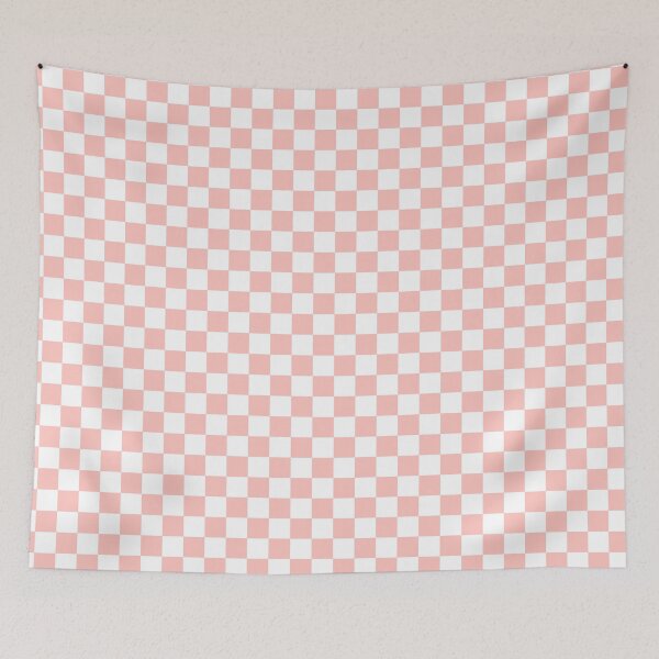 Item preview, Pastel Peach and White Checker Pattern designed and sold by Bumblefuzzies.