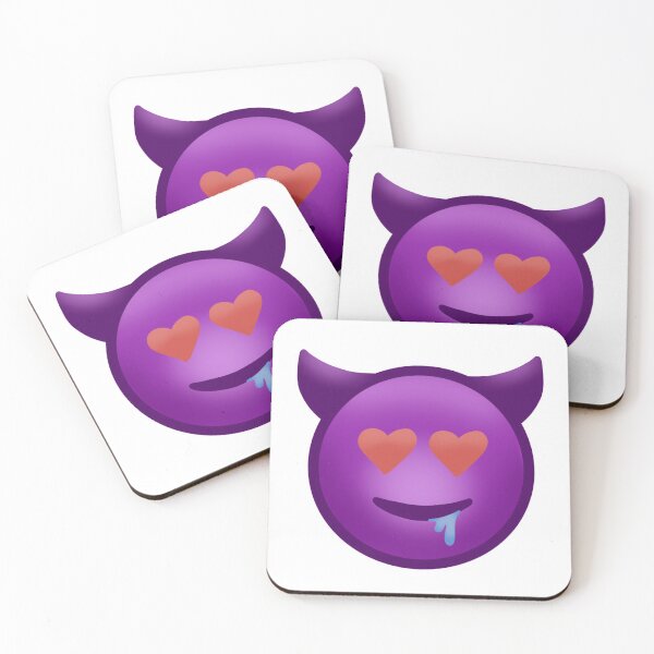 Item preview, heart eyes devil emoji designed and sold by kiley-designs.