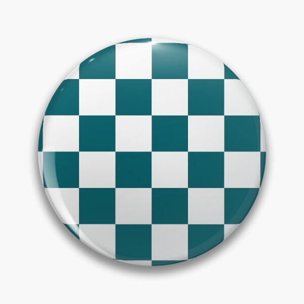 Item preview, Peacock Blue and White Checker Pattern designed and sold by Bumblefuzzies.