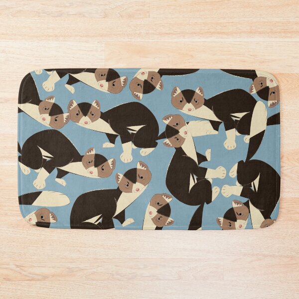Item preview, Piebald russian sable marten in blue designed and sold by belettelepink.