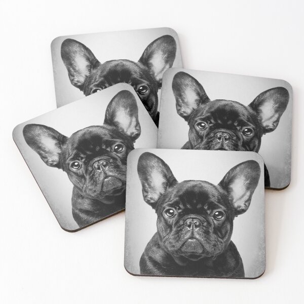 Item preview, French Bulldog Black dog - BW Vintage - D2 designed and sold by DecoVintage.