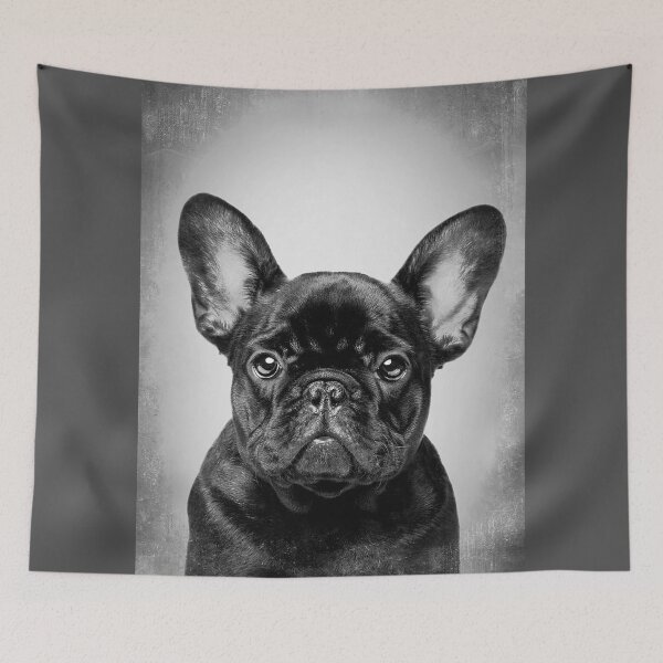Item preview, French Bulldog Black dog - BW Vintage - D2 designed and sold by DecoVintage.