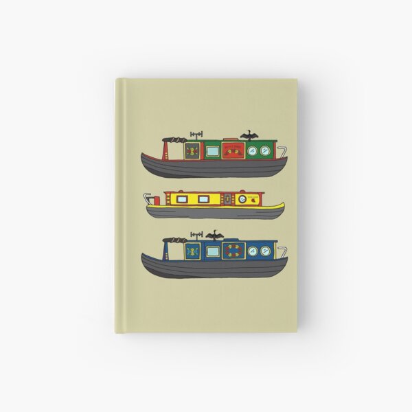 Item preview, Colourful Canal Narrowboats and Cormorants designed and sold by HotHibiscus.