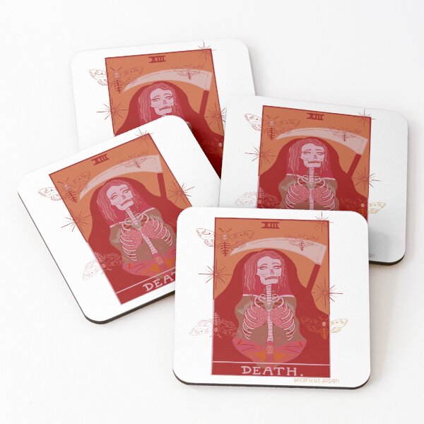 Item preview, Death tarot card design, red designed and sold by iconicus-design.