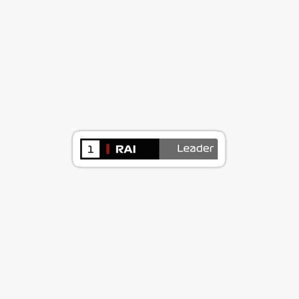 Erster Platz - RAI (Leader) Saison 2021 Sticker