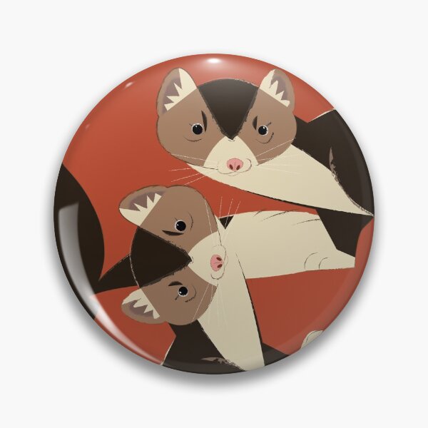 Item preview, Piebald russian sable marten in red designed and sold by belettelepink.
