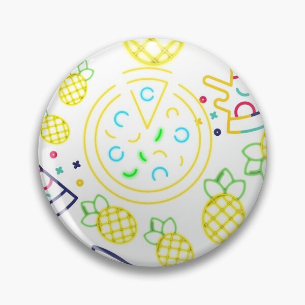 Item preview, Pineapple and Pizza pattern designed and sold by Rainbow Designs.