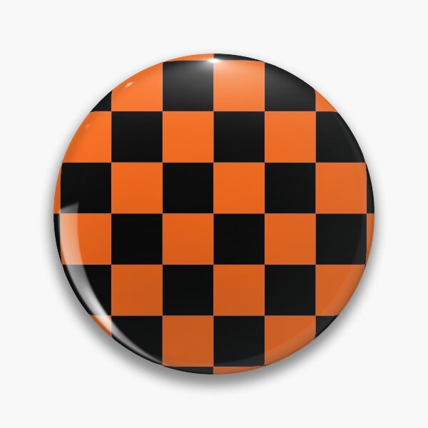 Aperçu de l'œuvre Motif de damier orange et noir créée et vendue par Bumblefuzzies.