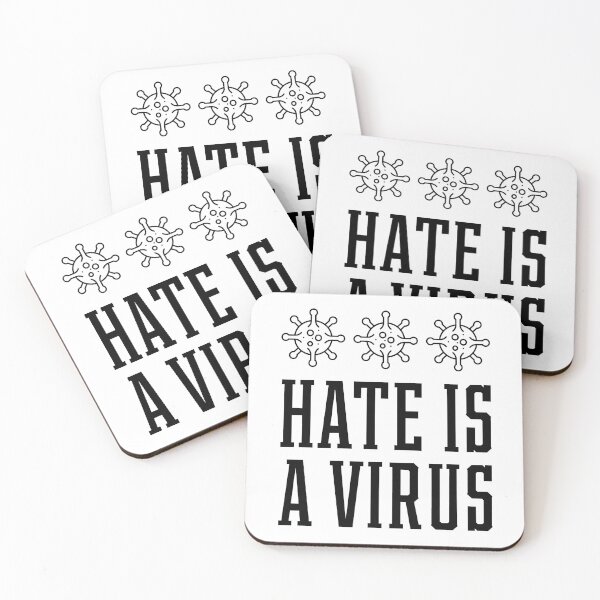Item preview, Hate Is A Virus - Anti Asian Racism designed and sold by DiogoCalheiros.