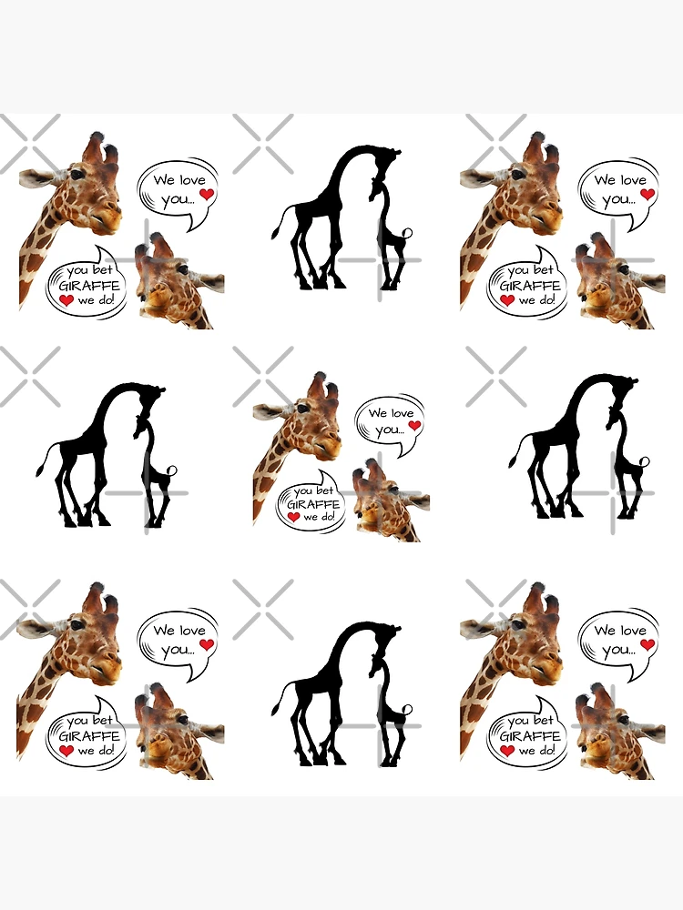 Thumbnail 3 of 3, Poster, Giraffe Love designed and sold by Sun Sand & Sea Art.