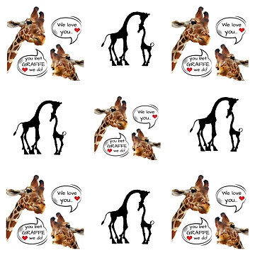 Artwork thumbnail, Giraffe Love by Sun Sand & Sea Art