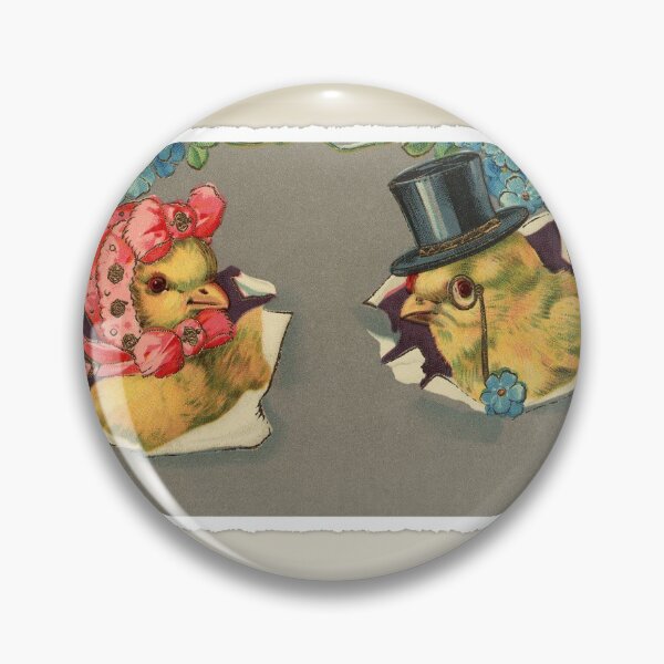 Item preview, Vintage Easter chicks with bonnet and top hat designed and sold by aapshop.