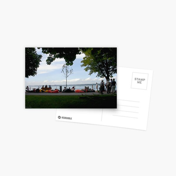 Beanbags by the lake Postcard