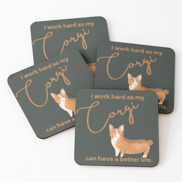 Item preview, Work Hard for Corgi designed and sold by bloominolive.