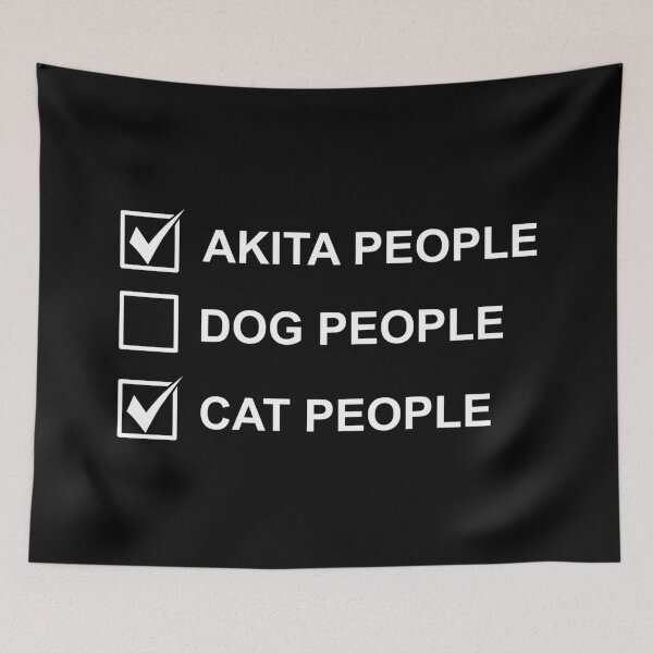 Item preview, Akita people cat people white text designed and sold by FuugoShop.
