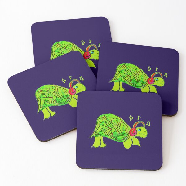 Item preview, Music Turtle Tortoise Grooving Cute Headphones designed and sold by DesignsofNote.