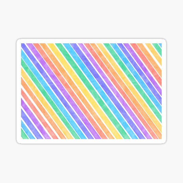 Pattern - Rainbow watercolor strokes Sticker