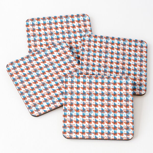 Item preview, Graphic patchwork orange blue designed and sold by GingerBest.