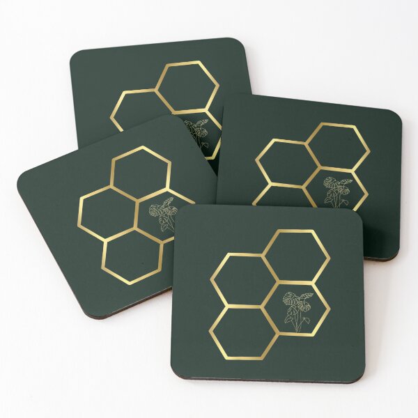 Item preview, Green and Gold Palm Honeycomb designed and sold by LeahsColorBox.