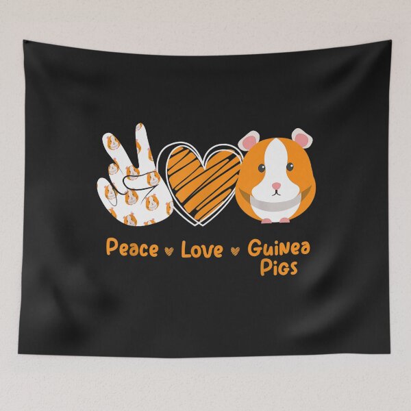 Item preview, Peace Love Guinea Pig gift for guinea pigs lover designed and sold by MertieStark.
