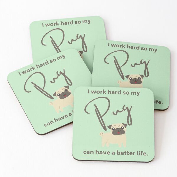 Item preview, Work Hard for Pug designed and sold by bloominolive.