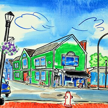 Artwork thumbnail, Coffee on the Corner - Coffee Merchant Wolfville Nova Scotia by kevinart1