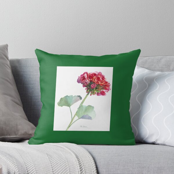 Item preview, Red Geranium Throw Pillow! designed and sold by Pat Yager.