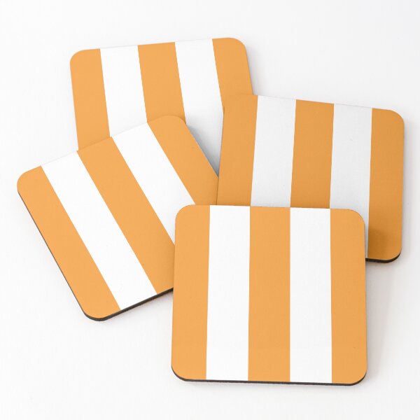 Item preview, Large ORANGE and WHITE Vertical STRIPES designed and sold by RachelMacht.
