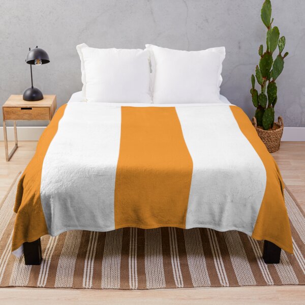 Item preview, Large ORANGE and WHITE Vertical STRIPES designed and sold by RachelMacht.