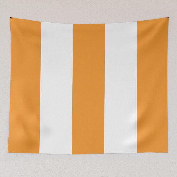 Item preview, Large ORANGE and WHITE Vertical STRIPES designed and sold by RachelMacht.