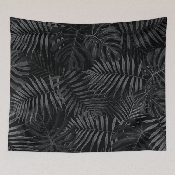 Item preview, Beautiful tropical leaves in black designed and sold by Luna-shop16.