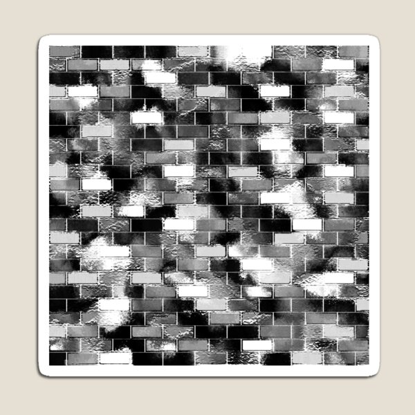 Item preview, BRICK WALL SMUDGED (Black, White & Grays)-(9000 x 9000 px) designed and sold by coloraddicted.